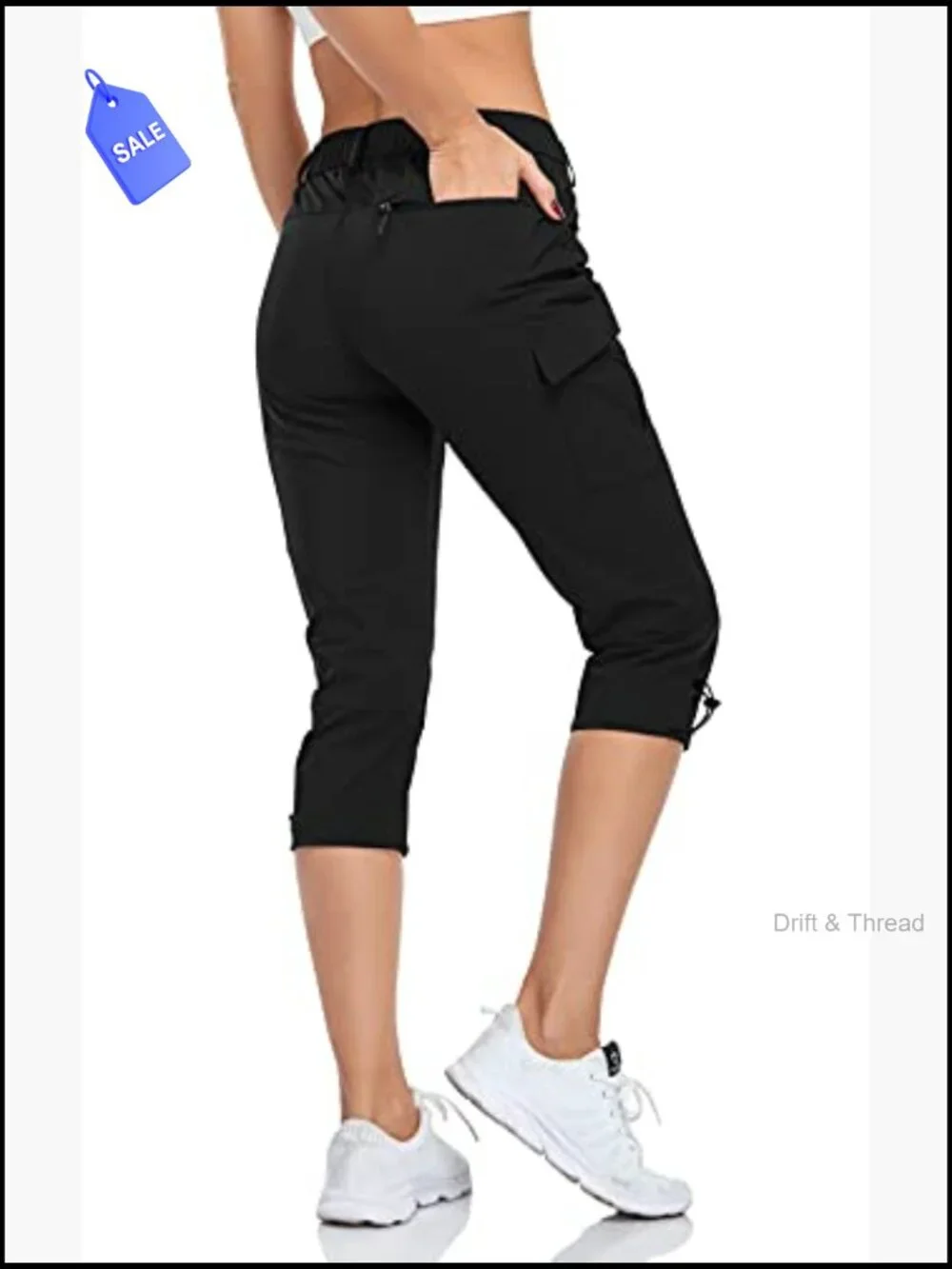 Women's Hiking Cargo Capris Quick Dry UPF 50 Zip Pockets